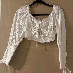 Topshop Front Tie Crop Top